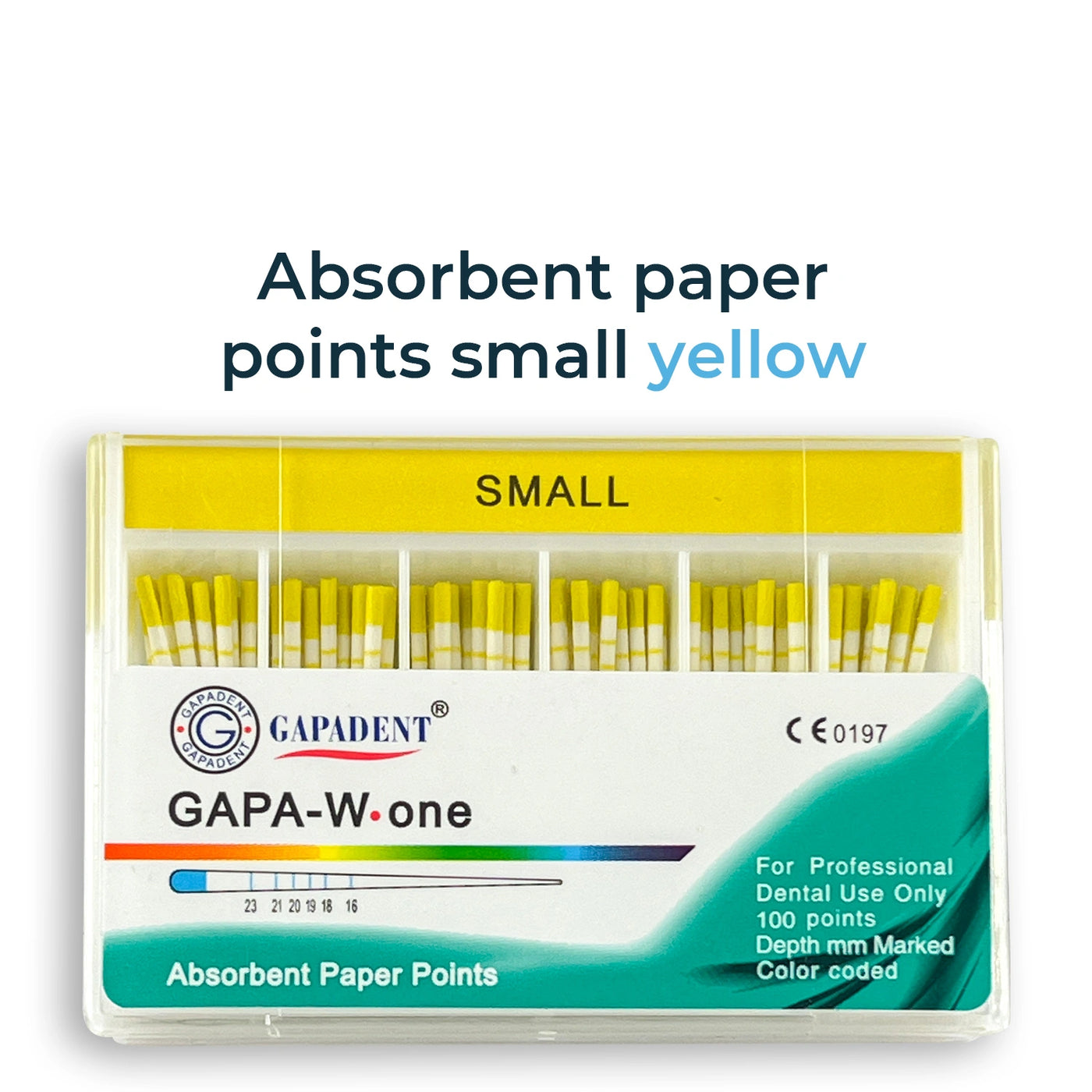 Absorbent Paper Points Small Yellow 100 pcs