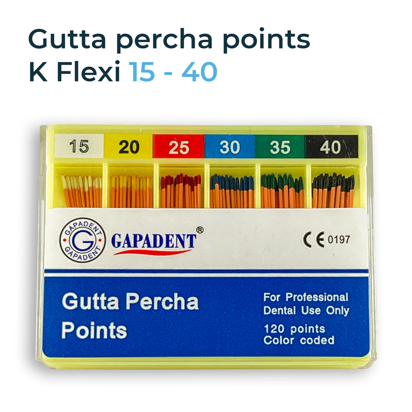 Gutta Percha Points K Flexi 15 - 40 (120 points) (6580834500707)