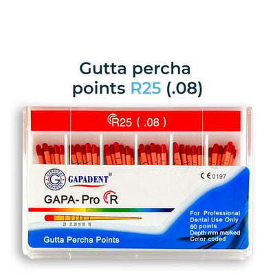 GAPA-Pro R Gutta Percha Points R25 (.08) (60 Points) | Default Title | VSDent