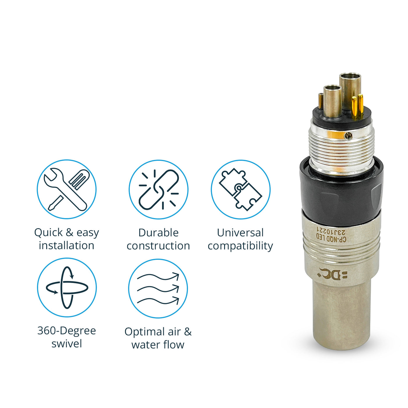 Delma Compatible NSK Six Hole Quick Coupling With Fibre Optic | Default Title | VSDent