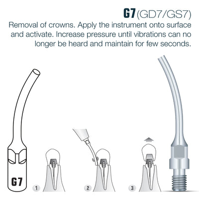 Woodpecker Sirona Compatible Scaler Tips GS7
