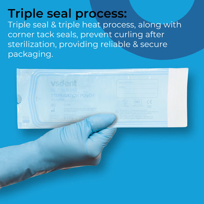 Self Sealing Sterilisation Pouches 90x260mm (Pack of 200) | Default Title | VSDent