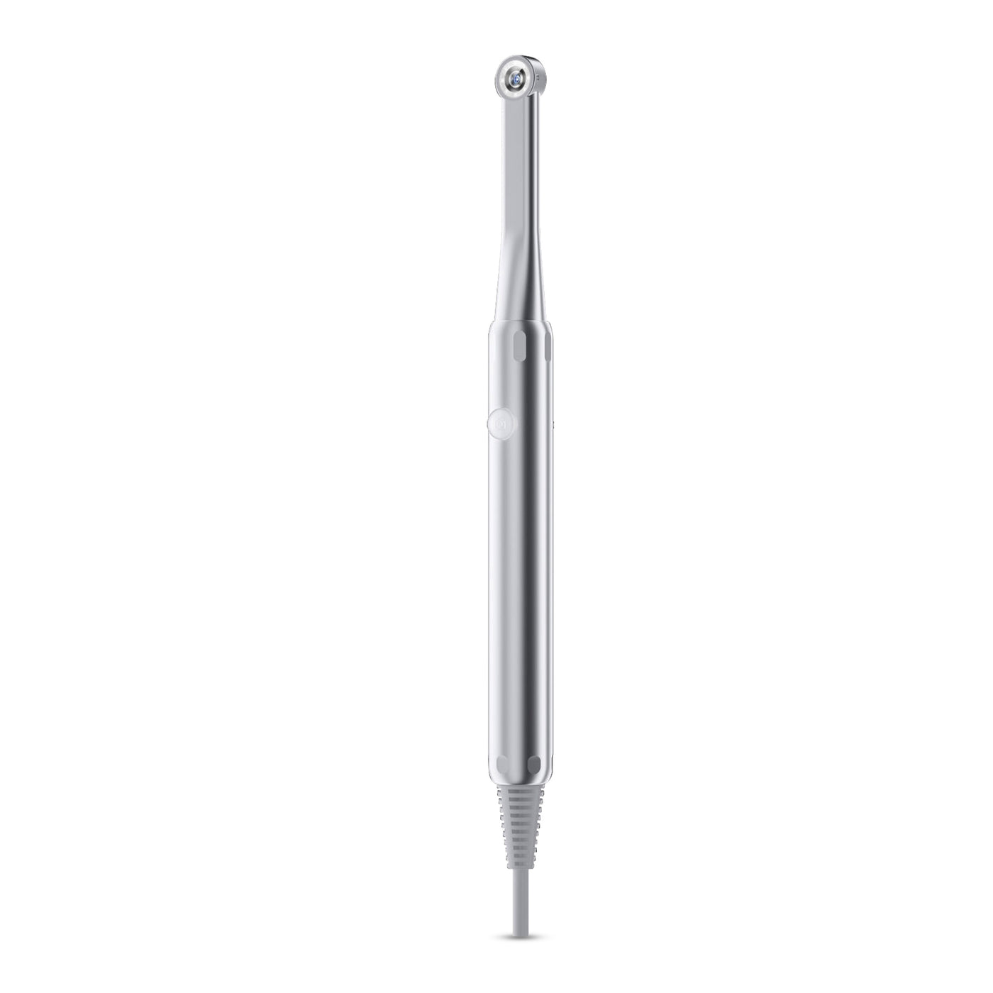 A sleek, metallic dental handpiece with an elongated handle and a small, circular head at the top. The VSDent Intraoral Camera KP Cam-one, which features an integrated intraoral camera for precise imaging, has a cord extending from the bottom and its surface is smooth and shiny. (8951571841334)