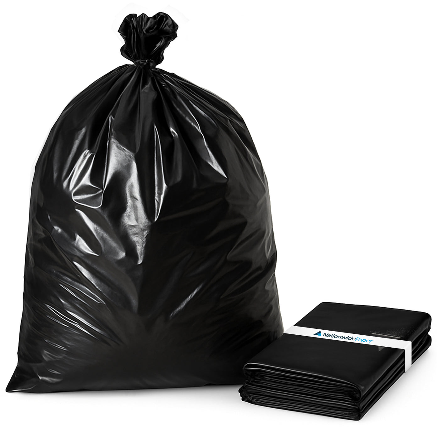 18x29x39 Inches White Heavy Duty Black & White Bin Bags (Pack of 200)