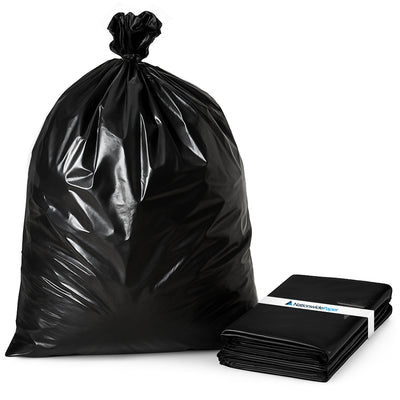 18x29x39 Inches White Heavy Duty Black & White Bin Bags (Pack of 200)
