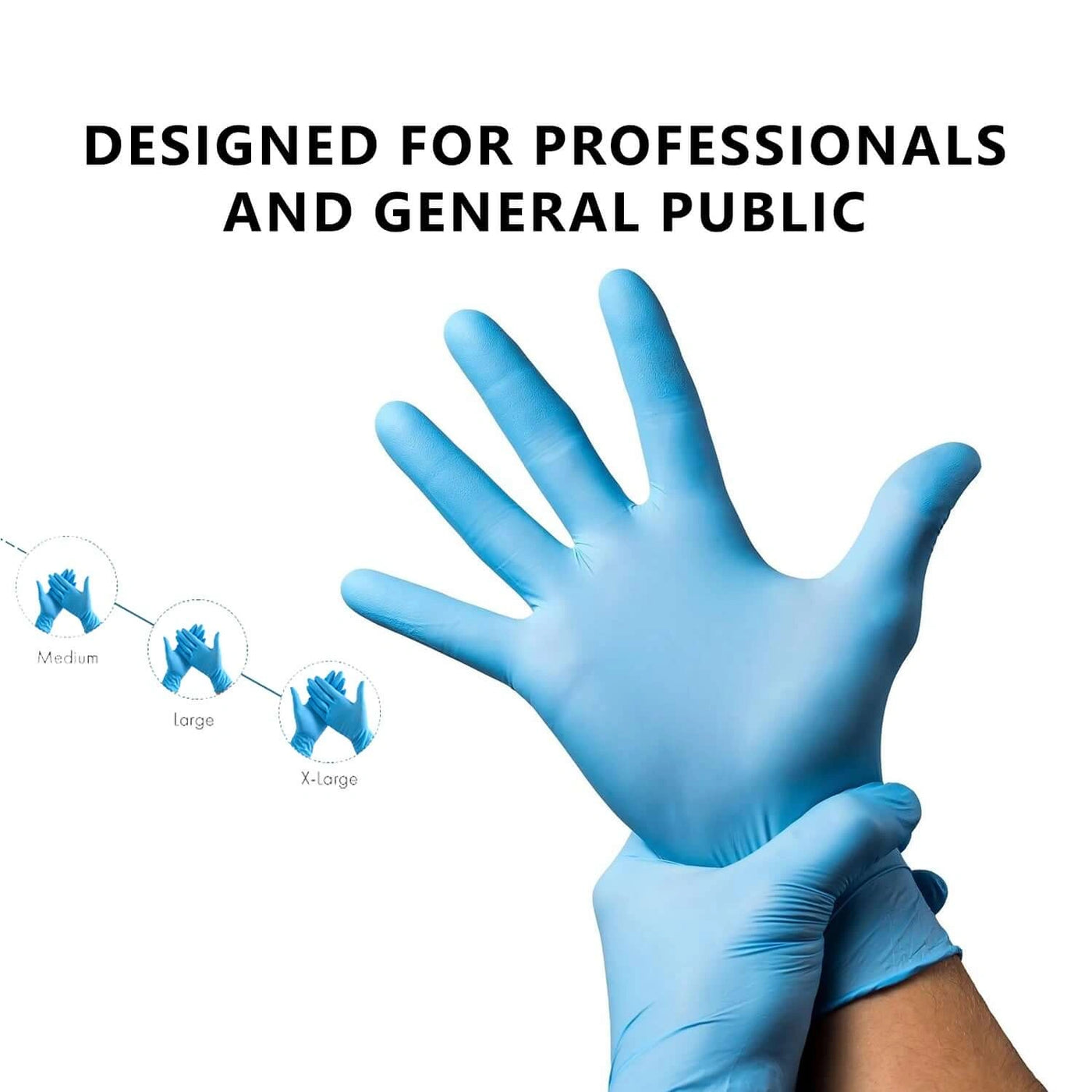 Blue Nitrile Gloves Case (1 case = 10 boxes)