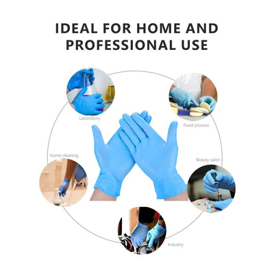 Blue Nitrile Gloves Pack of 100