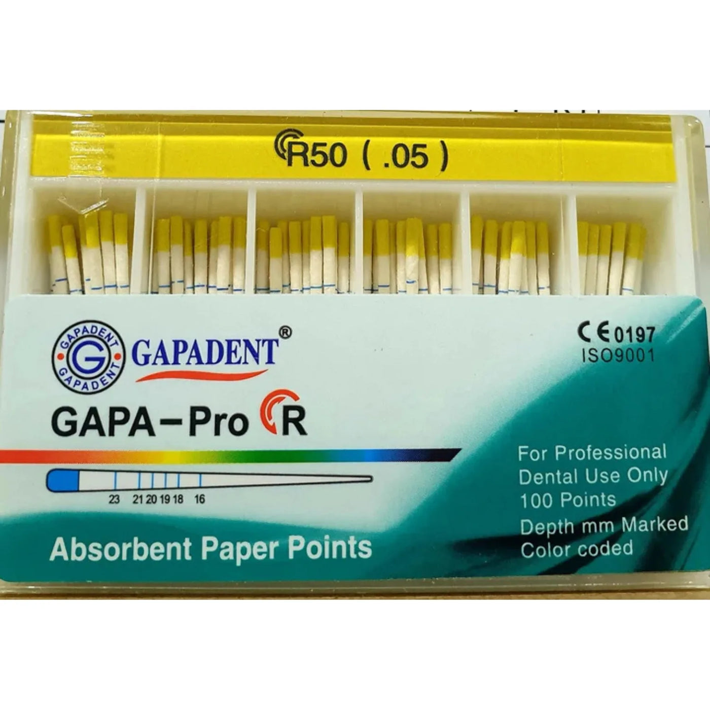 Paper Points Reciprocating 50 Green - 100 pcs (6580882636899)