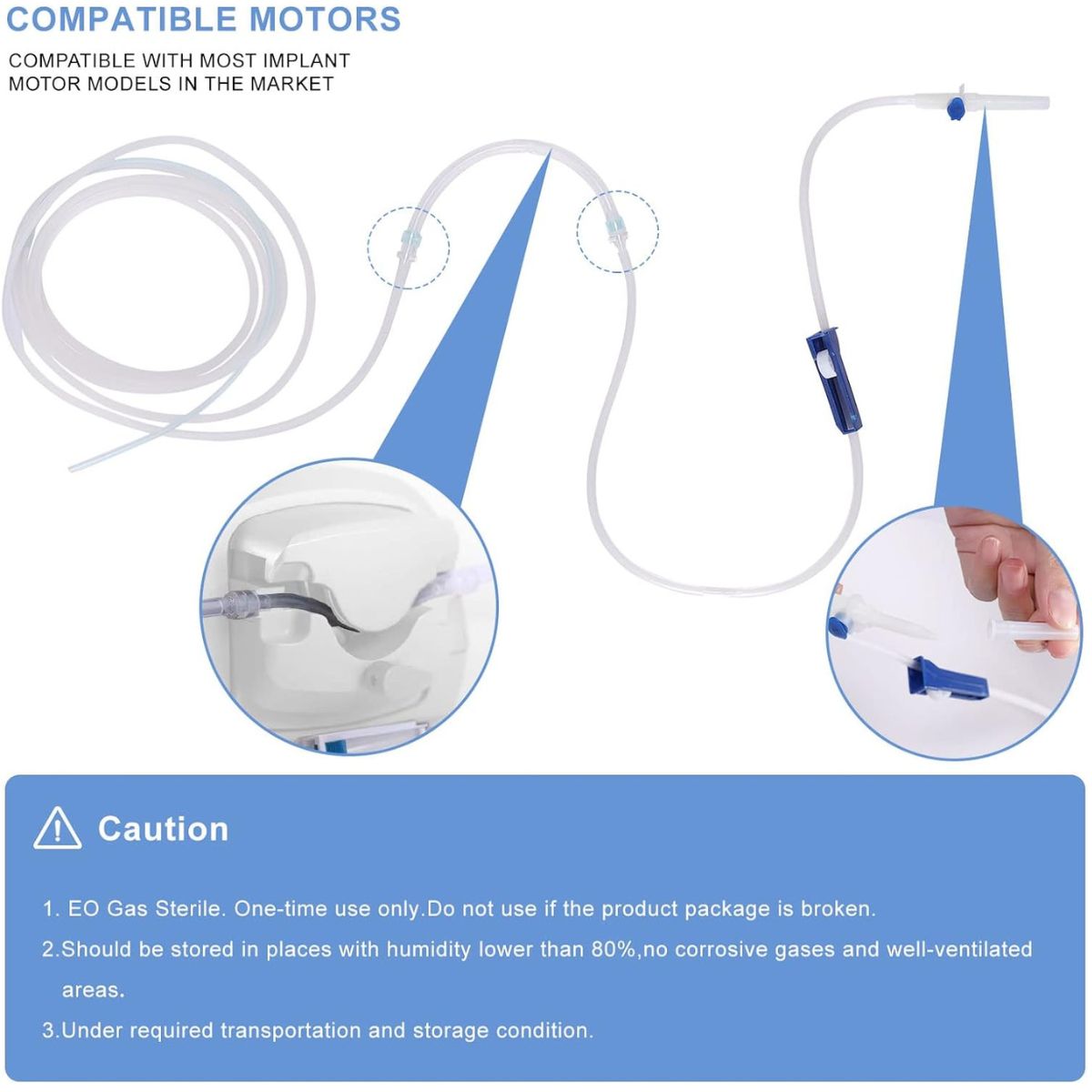 Saline Irrigation Tubing for DTE Woodpecker Implant Motor, Ultrasurgery (Pack of 12) | Default Title | VSDent