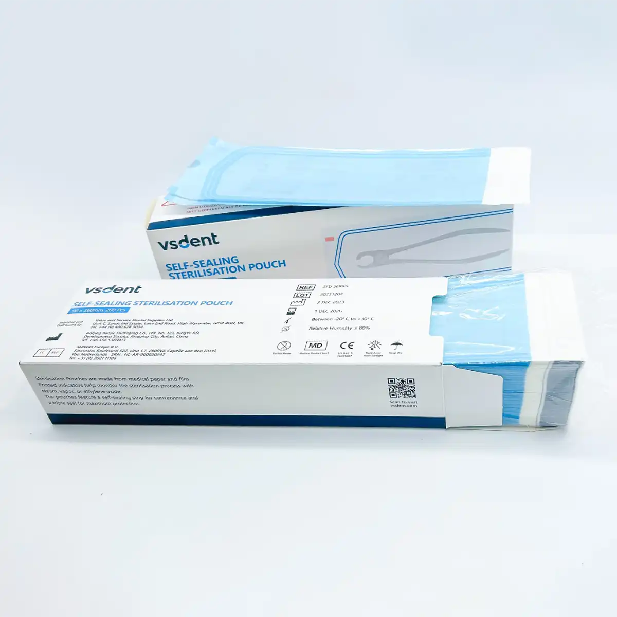 Dental Self Sealing Sterilisation Pouches Available in 4 Size | VSDent