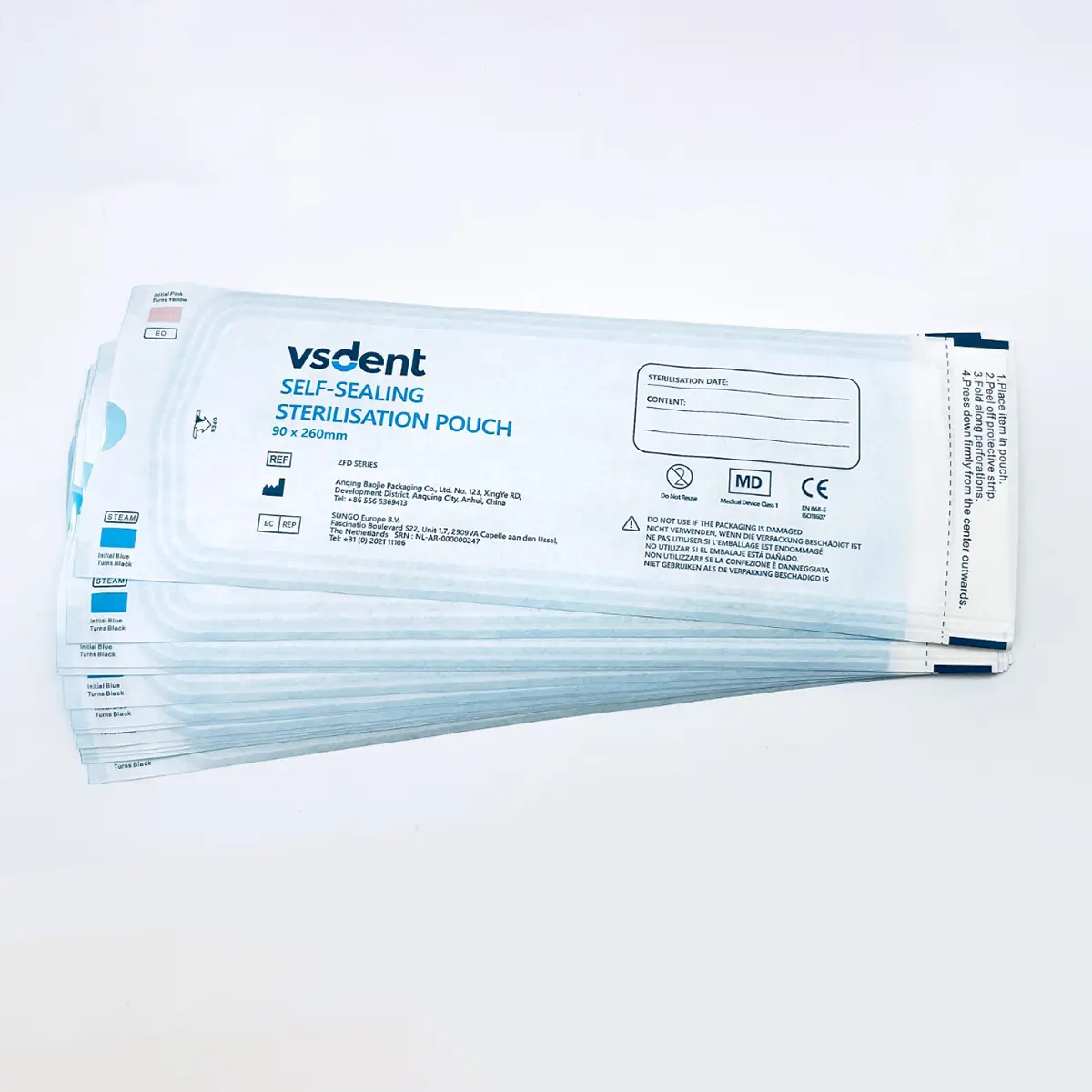 Dental Self Sealing Sterilisation Pouches Available in 4 Sizes (Pack of 200) (14671086584183)