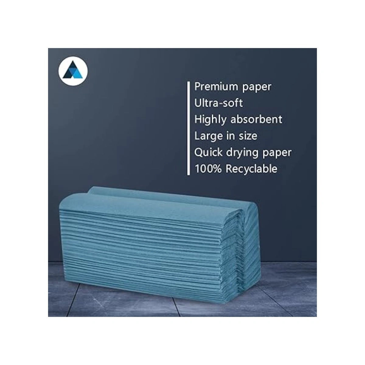 Z-Fold Blue Paper Hand Towel 1 Ply | 3000 Sheets