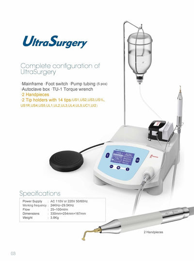 Woodpecker Ultrasurgery Surgical Piezo Bone Surgery with 2 LED Handpiece (4120000725091)