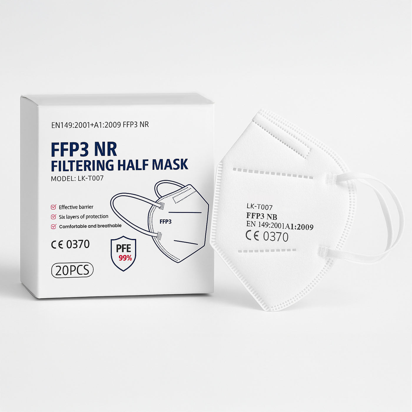 FFP3 Face Masks, Disposable Respirator Masks (Pack of 20) | Pack of 20 | VSDent
