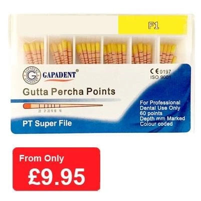 Great Pro Taper Gutta Percha Points-F1 (60 Points)