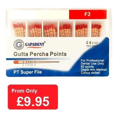 Great Pro Taper Gutta Percha Points-F2 (60 Points)