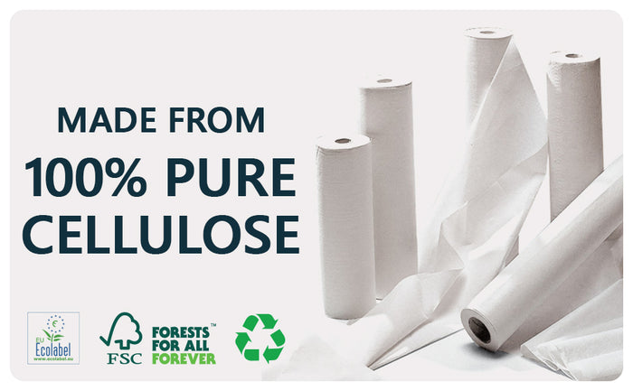 White Couch Roll 2 Ply Pure Cellulose | Pack of 9 and 12