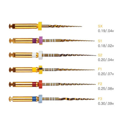 Dental MTaper NiTi File Rotary Engine Files 25mm (Pack of 6) (4119992828003)