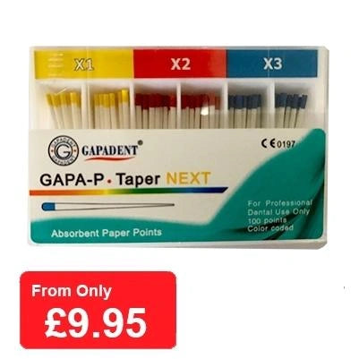 GAPA-P Taper Next Absorbent Paper Points -X1, X2,X3  (60 Points)