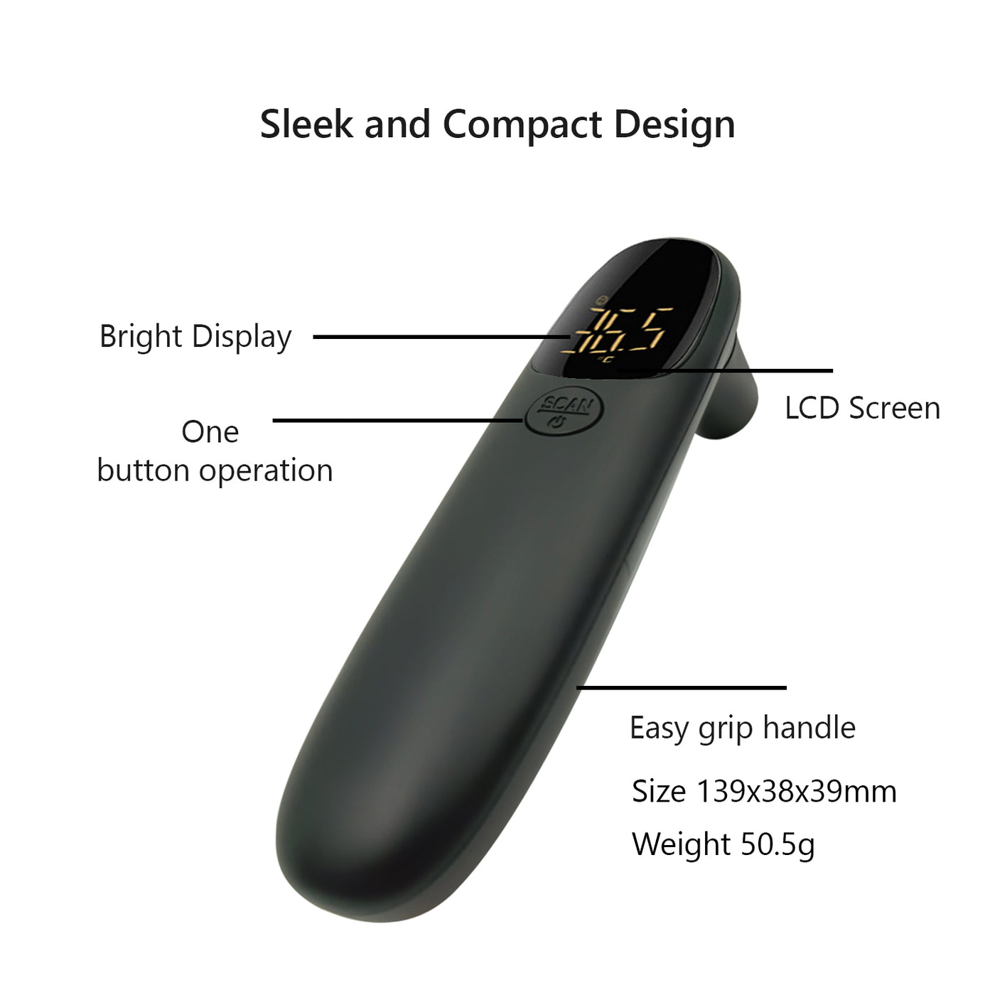 Black Photon Digital Thermometer