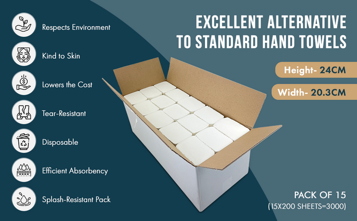 Z-Fold Paper Hand Towel 2 Ply | 3000 Sheets