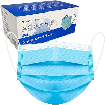 Type IIR Medical Face Mask UK, Pack of 200, 3 Filtration Layer, Nose Clip & Ear Loops, Protection for Outdoor & Indoor, Surgical Grade Mask, Tested & Verified (6838727475299)