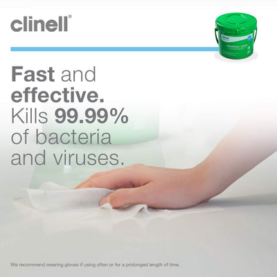 Clinell Universal Wipes Bucket 225 - 225 Wipes Per Bucket (8111036760374)