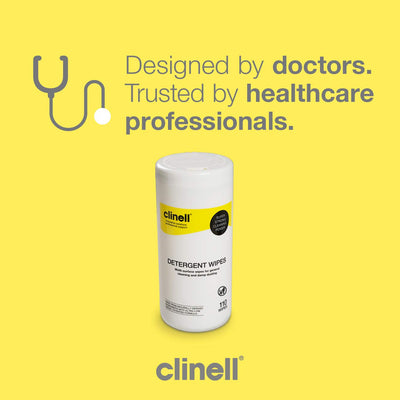 Clinell Detergent Tub 110 - 110 Wipes Per Tub (8126807933238)