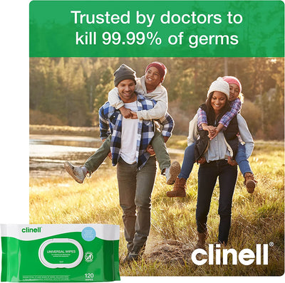 Clinell Universal Wipes 120 - 120 Wipes Per Pack (8126717854006)