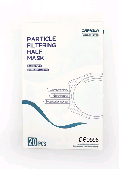 FFP2 Cup Face Mask UK | Pk of 20 | CE Certified | Exhalation Valve | Four Point Headband | Inner Face Seal Ring | Easily Breathable | for Healthcare & Commercial | Valved Particle Filtering Half Mask (8082688606518)
