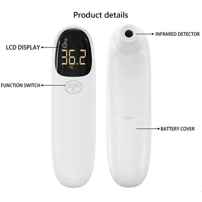 Digital Infrared Thermometer UK, For Adults, Children & Infants, 4 In 1 Thermometer, For Body, Object, Room & Ear, No Contact Forehead Within 1 Second Result (6838815129699)