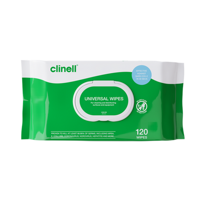 Clinell Universal Wipes 120 - 120 Wipes Per Pack (8126717854006)