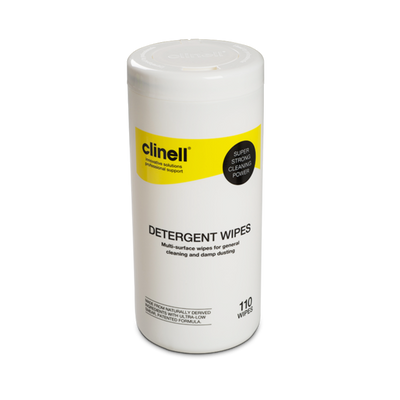 Clinell Detergent Tub 110 - 110 Wipes Per Tub (8126807933238)