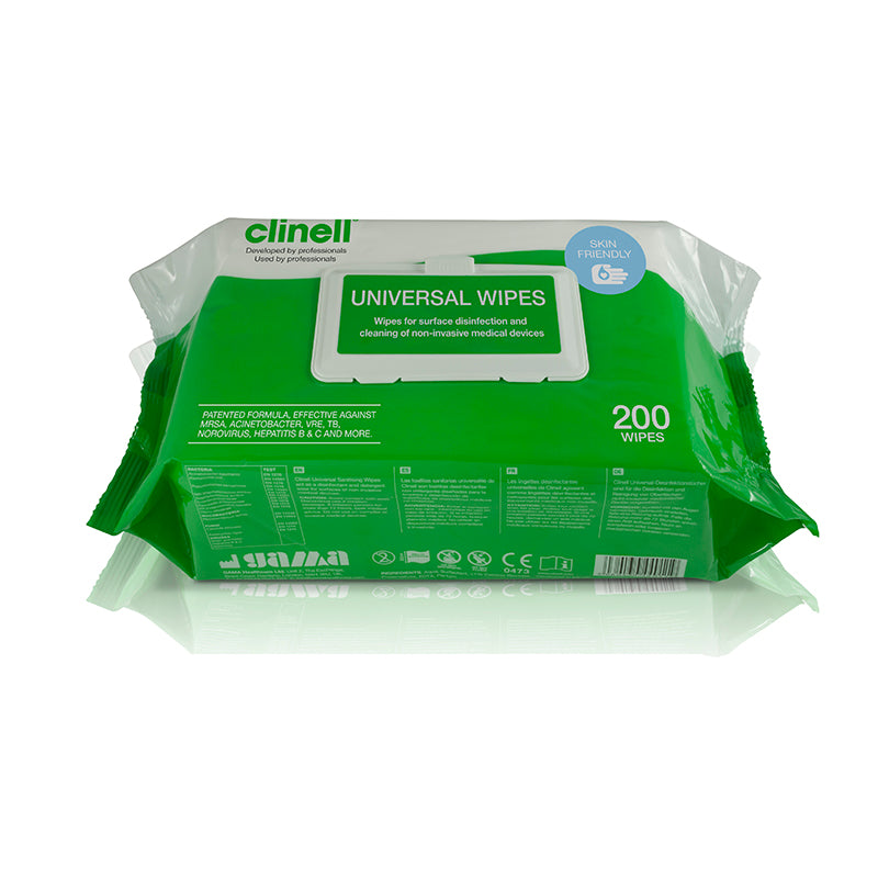 Clinell Universal Wipes 200 (Pack of 200 ) (8110966145334)