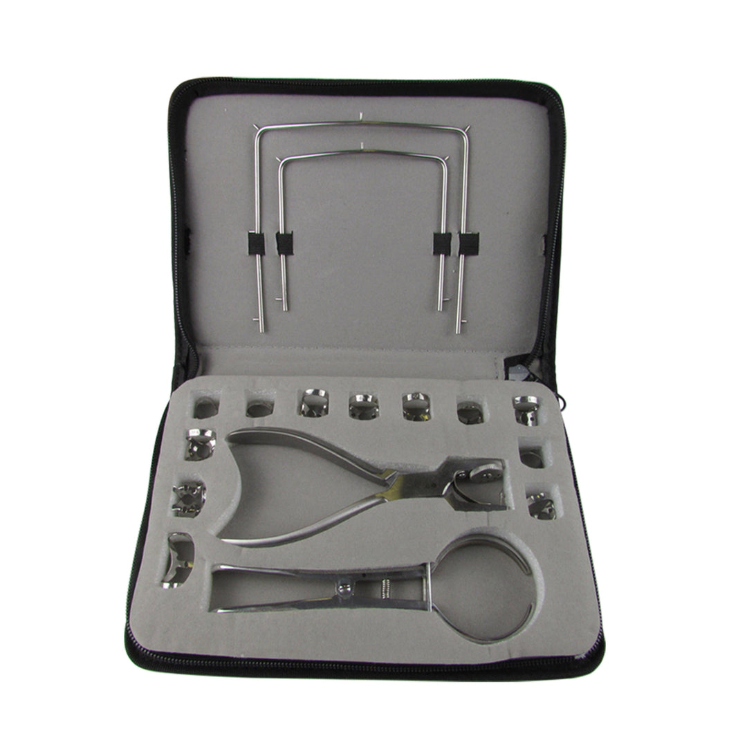 Rubber Dam Starter Kit For Dental Work - 18 Pcs With Frame, Punch, Clamps