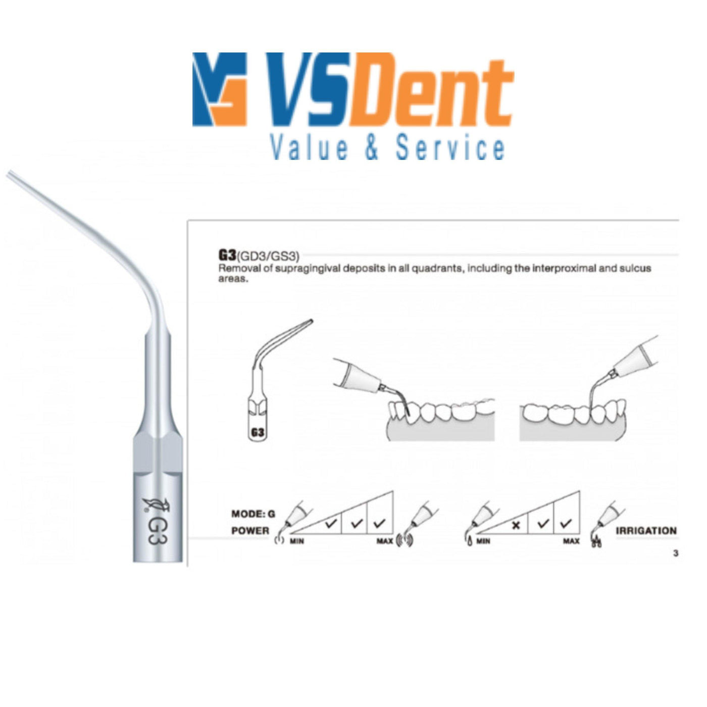 Scaler Tips SATELEC / DTE Compatible-GD3 - VSDent (4119998922851)